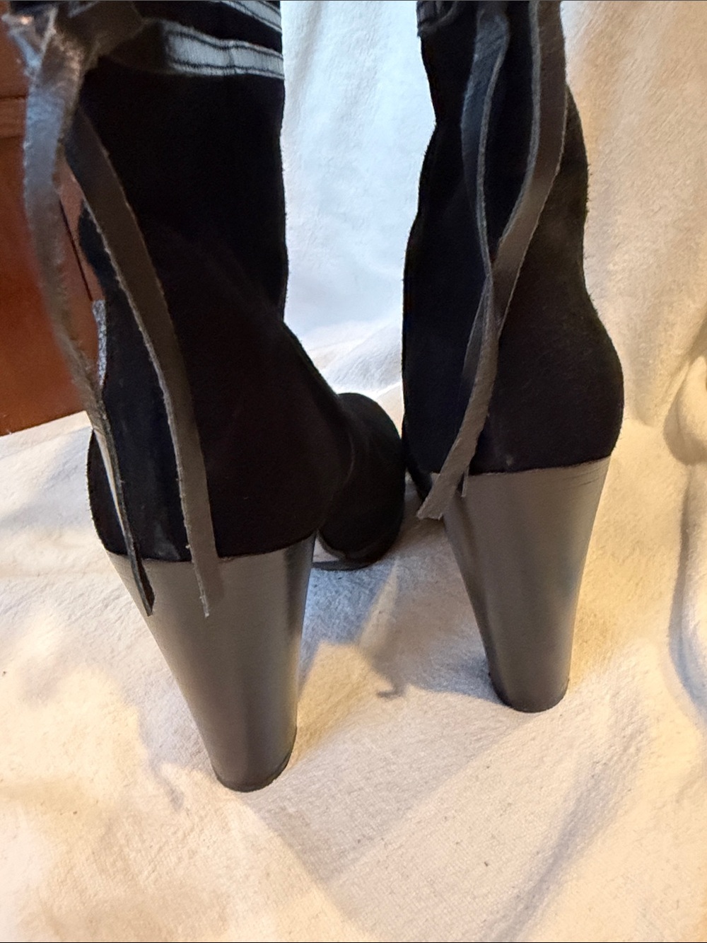 Kenneth Cole New York Black Suede Whip It Over-the-Knee Boots - 9.5 - Picture 13 of 13